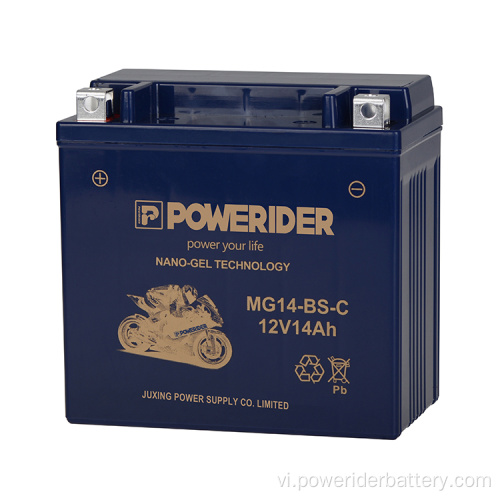 Pin khởi động xe máy 12V 14AH YTX14-BS Nano-Gel